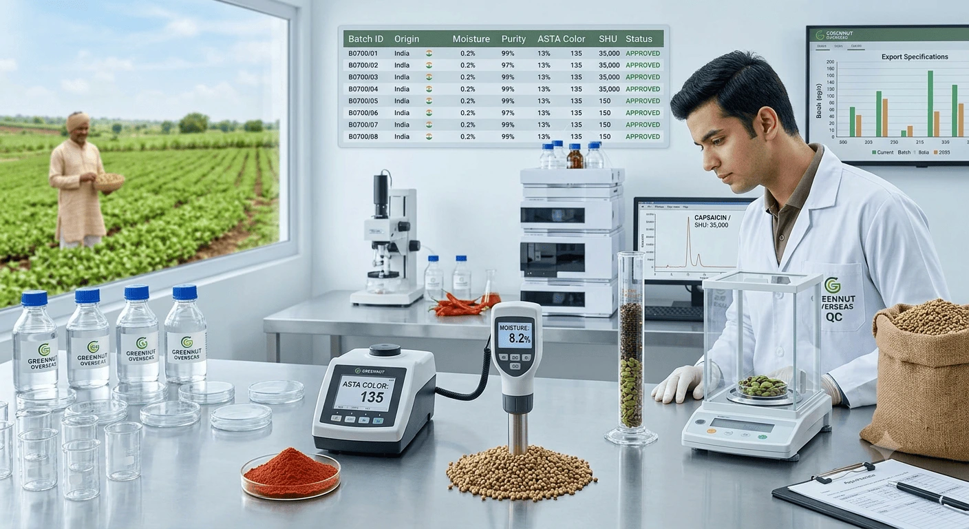 Grading and testing spices